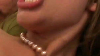 Sweet big ass teen milked with a warm load on her body