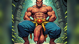 Jungle Warrior Men Fantasy Art