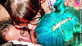 3 Witches (one of Them Pregnant) Use a Virgin Nerd to Summon the Devil and Satisfy Him Part 2