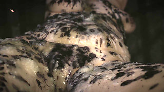 A Naked Witch in a Cage Gets to Feel Ice-cold Water and Hot Wax