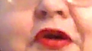 Mature BBW Redhead Nurse Vicki Talks to You as She Makes a Lipstick Applying Video for You!