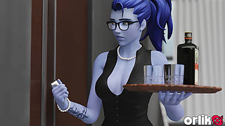 Widowmaker - First Day Secretary Job Ends with Boss BBC Anal - Overwatch 3D Porn