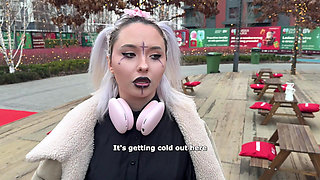 Flexible Alt E-girl Sucks for Energy Beverage and Takes Deep Anal Creampie in Insane Positions