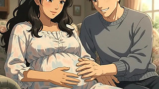 Stepson seduce her pregnent stepmom and creampie in her big ass